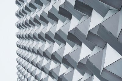 grey pattern facade