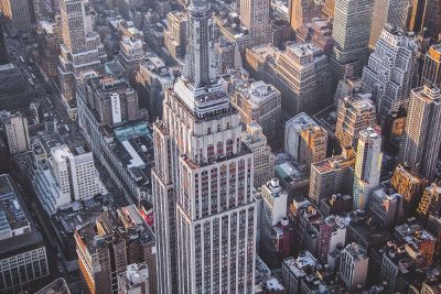 skyscrapers from above