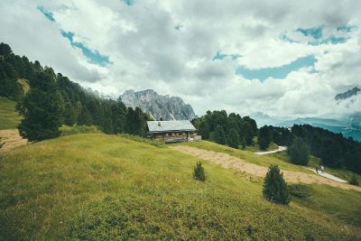 seculed cabin on a mountain