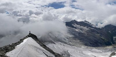 hiking to the mountain top