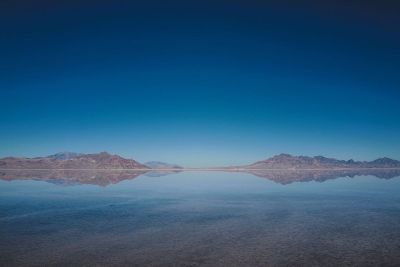 mountain next to water