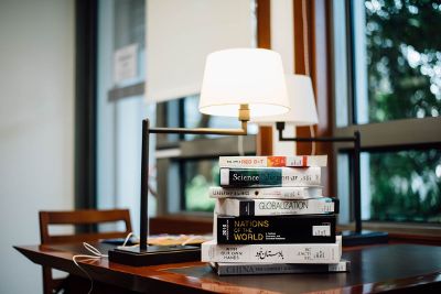 books on table