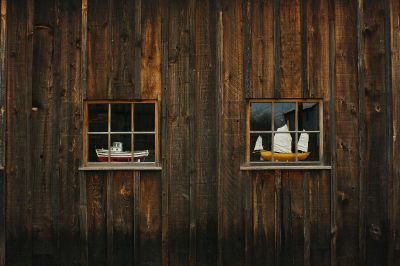 the ships stands in window