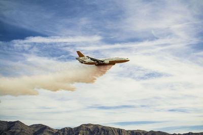 plane fighting fire