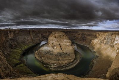 rain clouds over grand canyon