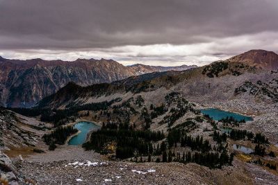 mountain in cloudy day