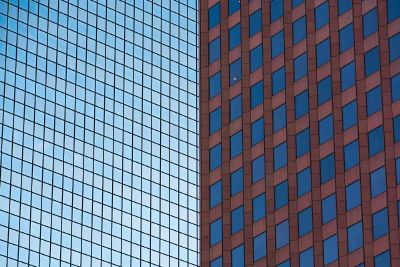 mirrored building
