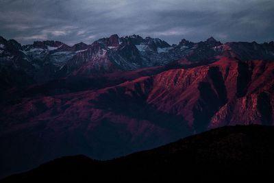 mountains on sunset