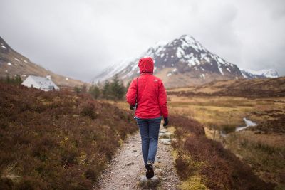 site seeing in red coat