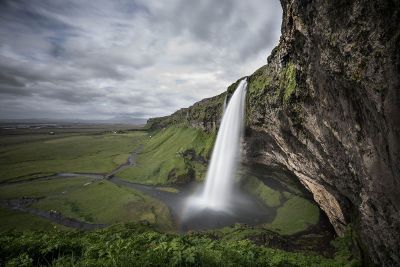 a waterfall in nature