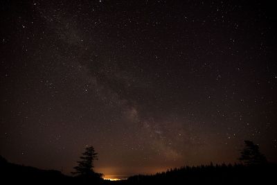 night time photography of the milky way