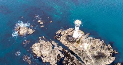 aerial view of lighthouse