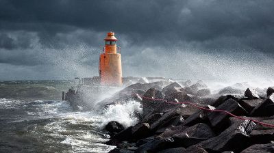 lighthouse on the rocks