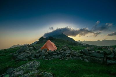 tent on mountain