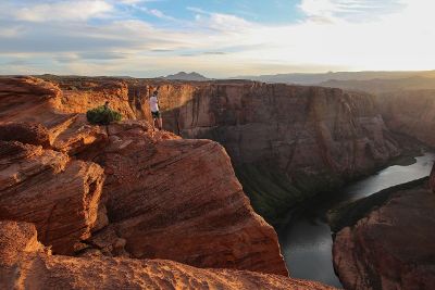 exploring a canyon