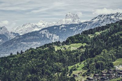 small village on mountain