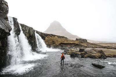 walking up to three waterfalls