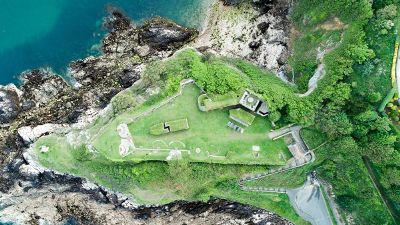 overhead view of mountain