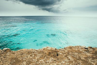 looking out to ocean