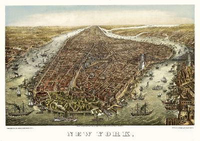 old illustration of city