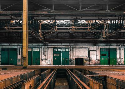 inside abandoned building