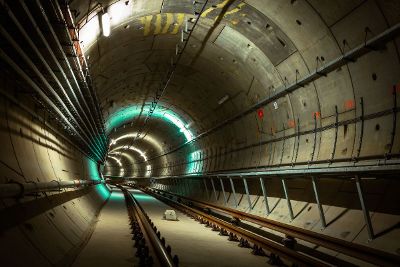 inside tunnel