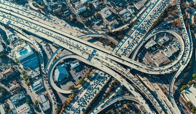 busy highway traffic