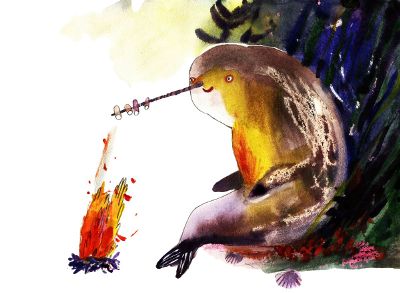 narwhal makes smores