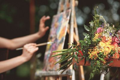 painting wild flowers