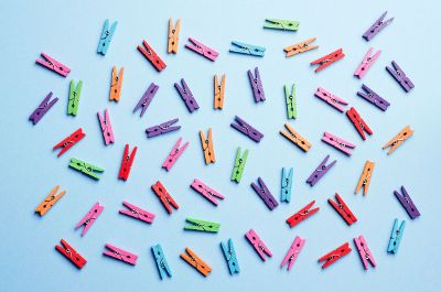 colorful clothespins