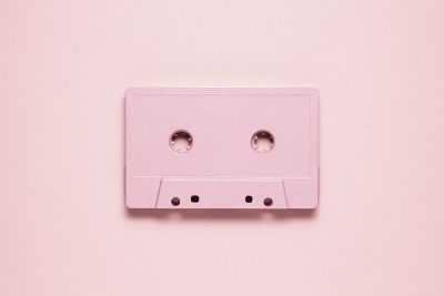 pink cassette tape