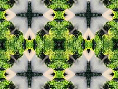 green and gray kaleidoscope