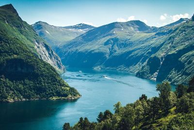 lake in a steep valley