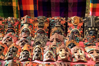 masks on a table