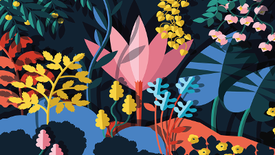 flower painting illustration