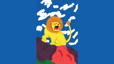 lion painting