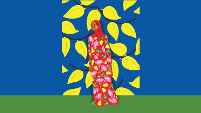 colorful illustration of woman